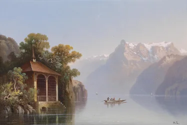 Gezicht op kasteel Chillon aan het Meer van Genève